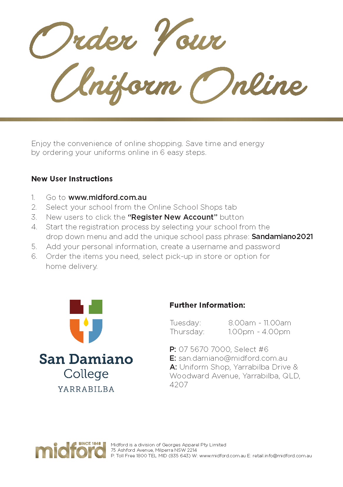 San Damiano College - Uniform Shop Flyer.png